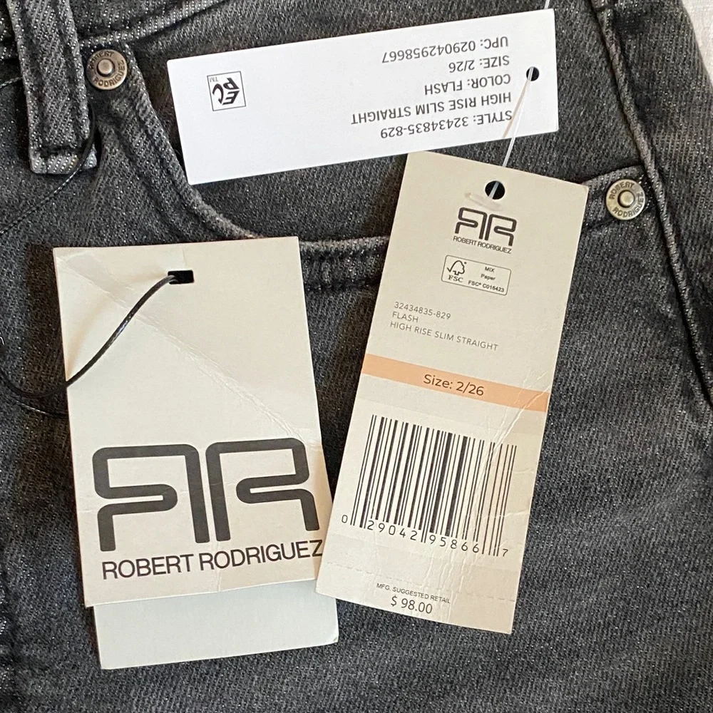 ROBERTO RODRÍGUEZ  Women's Straight-Leg Black Jeans